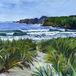 "Casper Beach in Spring" original fine art by Mariko Irie "Casper Beach in Spring" original fine art by Mariko Irie