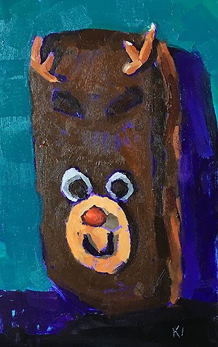 "Rudolph Donut" original fine art by Kevin Inman "Rudolph Donut" original fine art by Kevin Inman