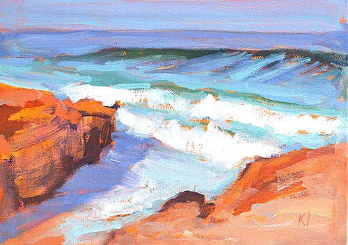 "Windansea Beach, La Jolla" original fine art by Kevin Inman "Windansea Beach, La Jolla" original fine art by Kevin Inman