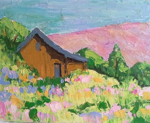 "Farm Garden" original fine art by lynne french "Farm Garden" original fine art by lynne french