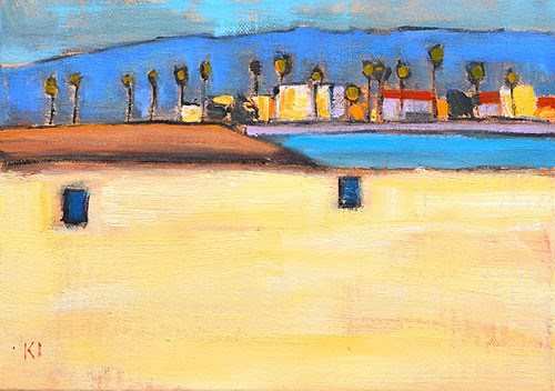 "Dog Beach, OB" original fine art by Kevin Inman "Dog Beach, OB" original fine art by Kevin Inman