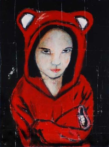 "Stubborn Little Bear No 1" original fine art by Katie Jeanne Wood "Stubborn Little Bear No 1" original fine art by Katie Jeanne Wood