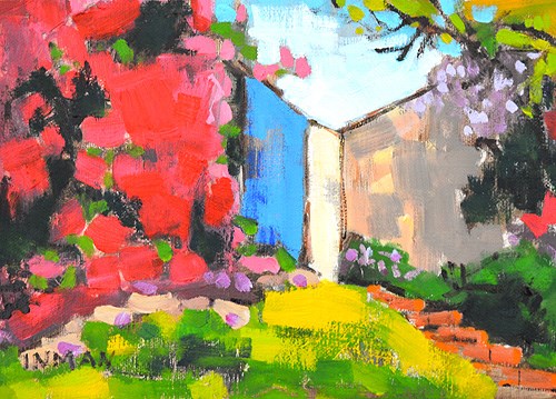 "Bougainvillea in Hillcrest" original fine art by Kevin Inman "Bougainvillea in Hillcrest" original fine art by Kevin Inman