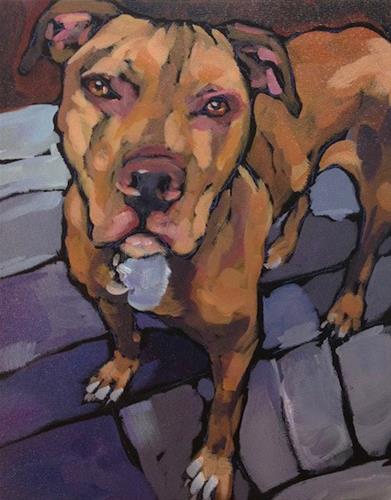 "Sweet Face Dog" original fine art by Kat Corrigan "Sweet Face Dog" original fine art by Kat Corrigan