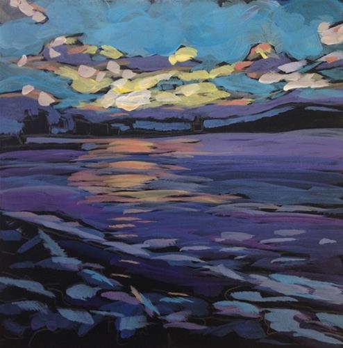 "The Shadow Bridge, Duluth" original fine art by Kat Corrigan "The Shadow Bridge, Duluth" original fine art by Kat Corrigan