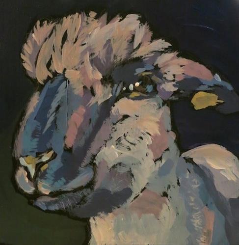 "Teddy the Ram" original fine art by Kat Corrigan "Teddy the Ram" original fine art by Kat Corrigan