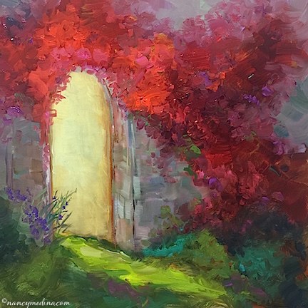 "Ancient Gardens and Italy in June" original fine art by Nancy Medina "Ancient Gardens and Italy in June" original fine art by Nancy Medina