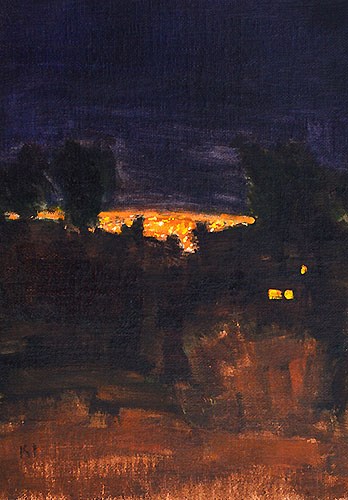"Nocturne, South Park" original fine art by Kevin Inman "Nocturne, South Park" original fine art by Kevin Inman