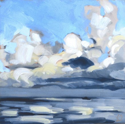 "Ocean Clouds" original fine art by Jessica Green "Ocean Clouds" original fine art by Jessica Green