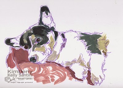 "Poofus (Best Dog Name EVER!)" original fine art by Kimberly Santini "Poofus (Best Dog Name EVER!)" original fine art by Kimberly Santini