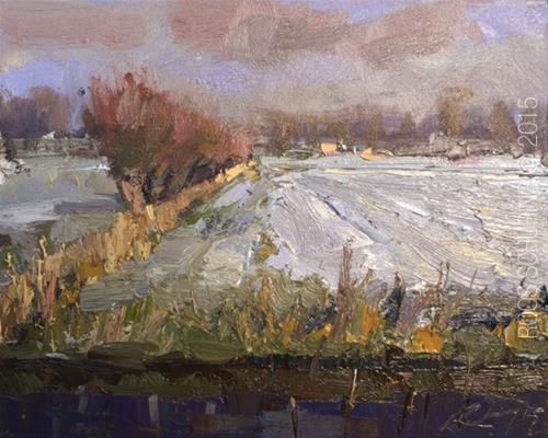 "Painting Snow" original fine art by Roos Schuring "Painting Snow" original fine art by Roos Schuring