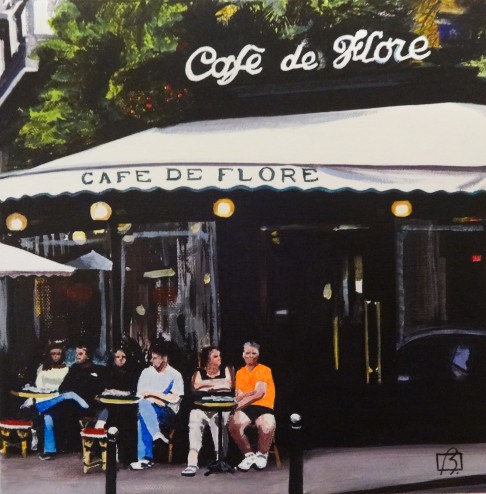 "Cafe de Flore" original fine art by Andre Beaulieu "Cafe de Flore" original fine art by Andre Beaulieu