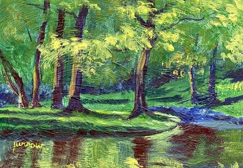 "ORIGINAL ART OF DOUTHAT STATE PARK NO. 12" original fine art by Sue Furrow "ORIGINAL ART OF DOUTHAT STATE PARK NO. 12" original fine art by Sue Furrow
