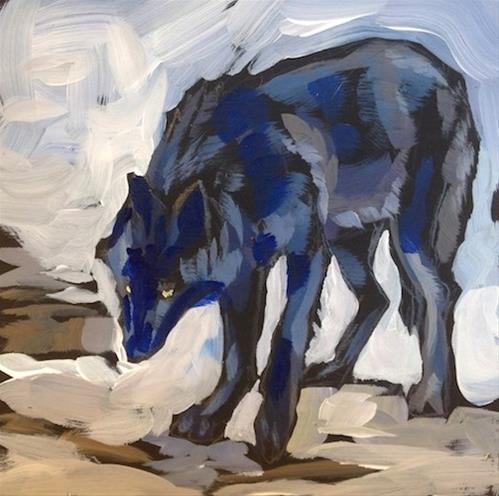 "Winter Black" original fine art by Kat Corrigan "Winter Black" original fine art by Kat Corrigan