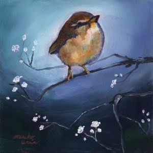 "Bird in Spring" original fine art by Mariko Irie "Bird in Spring" original fine art by Mariko Irie