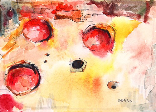 "Roman Winery, Barcelona" original fine art by Kevin Inman "Roman Winery, Barcelona" original fine art by Kevin Inman