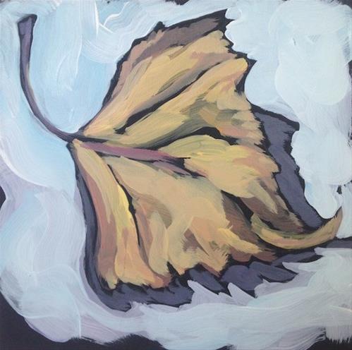 "Yellow Leaf" original fine art by Kat Corrigan "Yellow Leaf" original fine art by Kat Corrigan