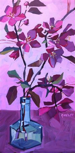 "Backyard Blossoms" original fine art by Teddi Parker "Backyard Blossoms" original fine art by Teddi Parker