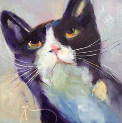 "Bird Watcher" original fine art by Gigi . "Bird Watcher" original fine art by Gigi .