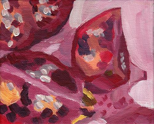"Pomegranate Wedges" original fine art by J M Needham "Pomegranate Wedges" original fine art by J M Needham