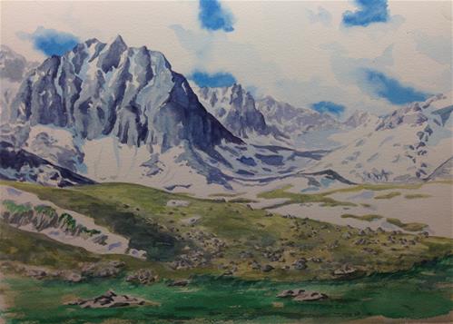 "The Pyrenees in Andorra" original fine art by Eileen Hennemann "The Pyrenees in Andorra" original fine art by Eileen Hennemann
