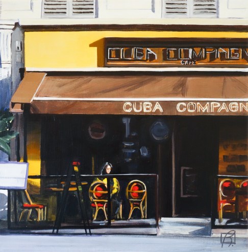 "Cafe Cuba Compagnie" original fine art by Andre Beaulieu "Cafe Cuba Compagnie" original fine art by Andre Beaulieu