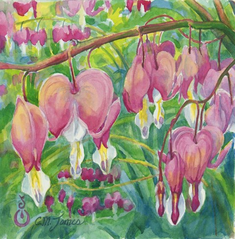 "Cupid's Garden" original fine art by Catherine M. James "Cupid's Garden" original fine art by Catherine M. James
