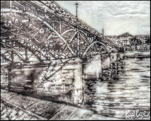 "Paris Bridge" original fine art by Kelly Alge "Paris Bridge" original fine art by Kelly Alge