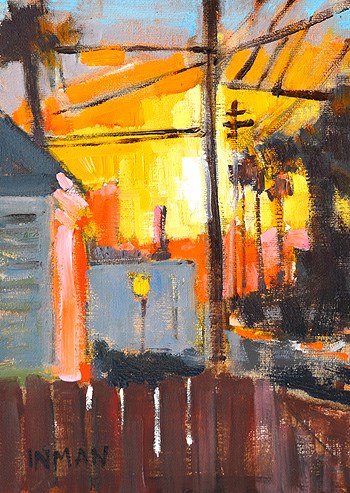 "Sunset, San Diego" original fine art by Kevin Inman "Sunset, San Diego" original fine art by Kevin Inman