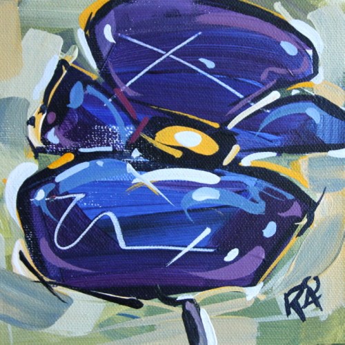 "Floral Abstraction 158" original fine art by Roger Akesson "Floral Abstraction 158" original fine art by Roger Akesson