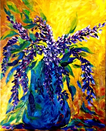 "Janelle's Flowers" original fine art by Dana C "Janelle's Flowers" original fine art by Dana C