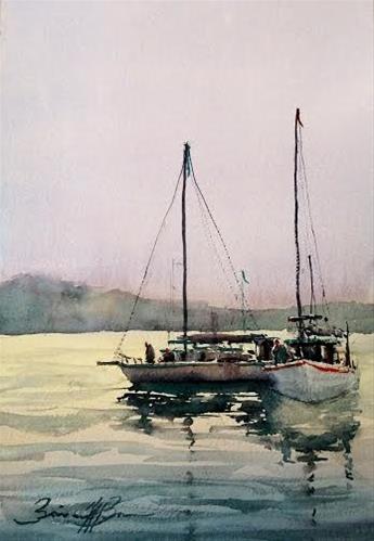 "Morning Clam" original fine art by Brienne M Brown "Morning Clam" original fine art by Brienne M Brown