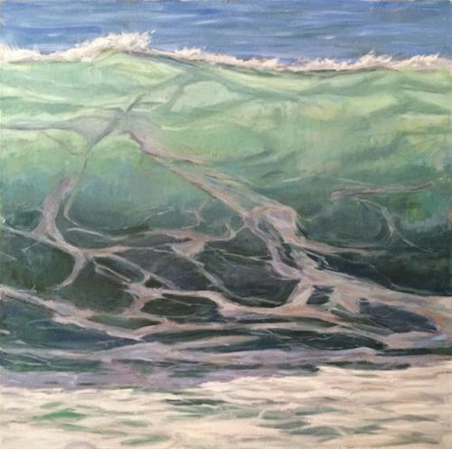 "Green Crest" original fine art by Deborah Newman "Green Crest" original fine art by Deborah Newman