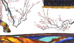 "Plum Trees" original fine art by Mariko Irie "Plum Trees" original fine art by Mariko Irie