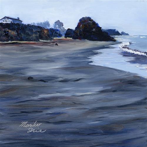 "Foggy Morning Seaside Beach" original fine art by Mariko Irie "Foggy Morning Seaside Beach" original fine art by Mariko Irie