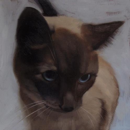 "Kindest Regard painting of Siamese cat" original fine art by Diane Hoeptner "Kindest Regard painting of Siamese cat" original fine art by Diane Hoeptner