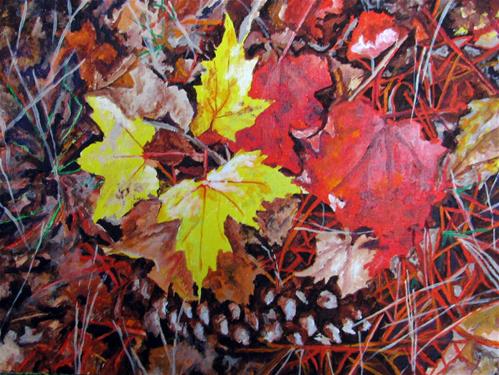 "Last of Autumn" original fine art by Nan Johnson "Last of Autumn" original fine art by Nan Johnson