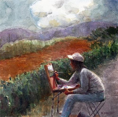 "Watercolor: Painting in the Canyon (& gift ideas for artists who paint outdoors/travel )" original fine art by Belinda Del Pesco "Watercolor: Painting in the Canyon (& gift ideas for artists who paint outdoors/travel )" original fine art by Belinda Del Pesco