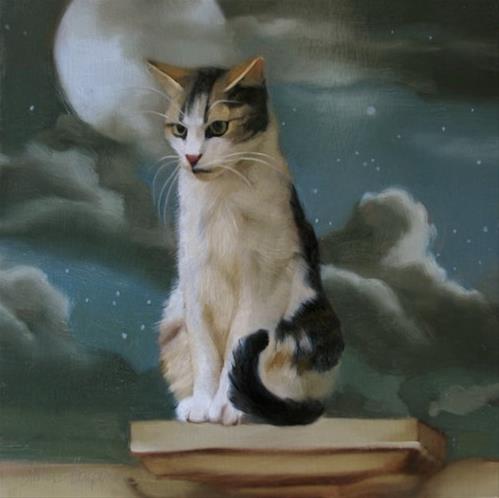 "Estate Cat with ominous hiss" original fine art by Diane Hoeptner "Estate Cat with ominous hiss" original fine art by Diane Hoeptner