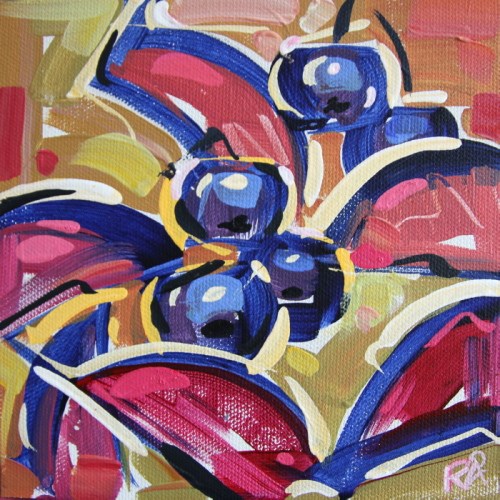 "Autumn Berry Abstraction 15" original fine art by Roger Akesson "Autumn Berry Abstraction 15" original fine art by Roger Akesson