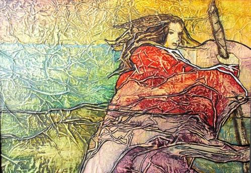 "Zen Inspired Watercolor on Tissue Paper" original fine art by lynne french "Zen Inspired Watercolor on Tissue Paper" original fine art by lynne french
