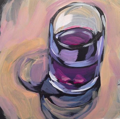"Wine in the Water Glass" original fine art by Kat Corrigan "Wine in the Water Glass" original fine art by Kat Corrigan