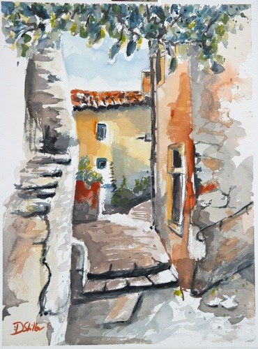 "1498 Le Poet-Laval" original fine art by Dietmar Stiller "1498 Le Poet-Laval" original fine art by Dietmar Stiller