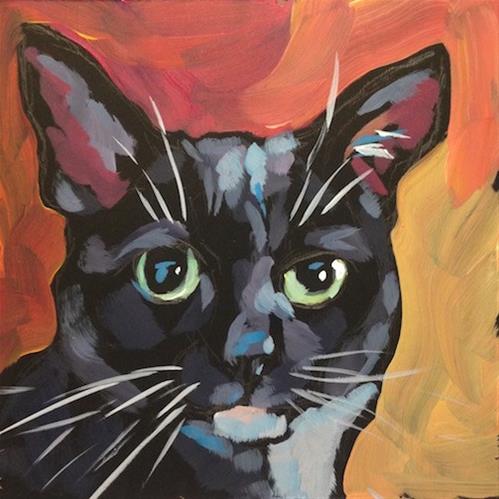 "March 12, Rescue Kitty!" original fine art by Kat Corrigan "March 12, Rescue Kitty!" original fine art by Kat Corrigan