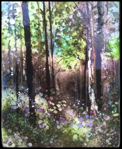 "Morning Light Forest Walk" original fine art by Kelly Alge "Morning Light Forest Walk" original fine art by Kelly Alge