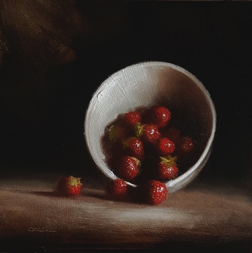"Bowl of Strawberrries" original fine art by Neil Carroll "Bowl of Strawberrries" original fine art by Neil Carroll