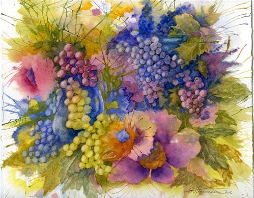 "Grapes!" original fine art by Eileen Hennemann "Grapes!" original fine art by Eileen Hennemann