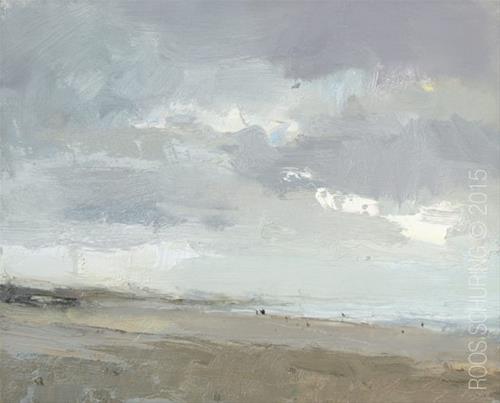 "Quiet Beach" original fine art by Roos Schuring "Quiet Beach" original fine art by Roos Schuring