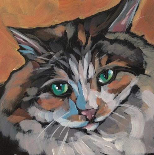 "March 19, Darling Angelina!" original fine art by Kat Corrigan "March 19, Darling Angelina!" original fine art by Kat Corrigan