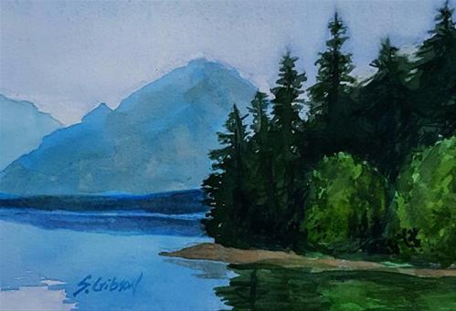 "Lake McDonads , Montana" original fine art by Steve Gibson "Lake McDonads , Montana" original fine art by Steve Gibson